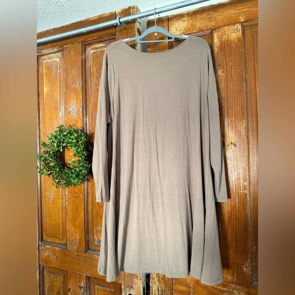 NWT Old Navy Tan Dolman Sleeve A-Line Dress